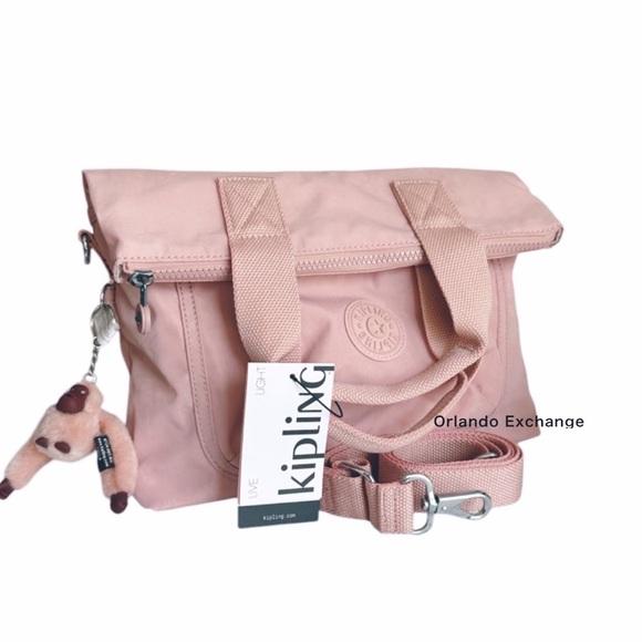 Kipling Eleva Pink Nylon Tote Bag - Picture 2 of 8